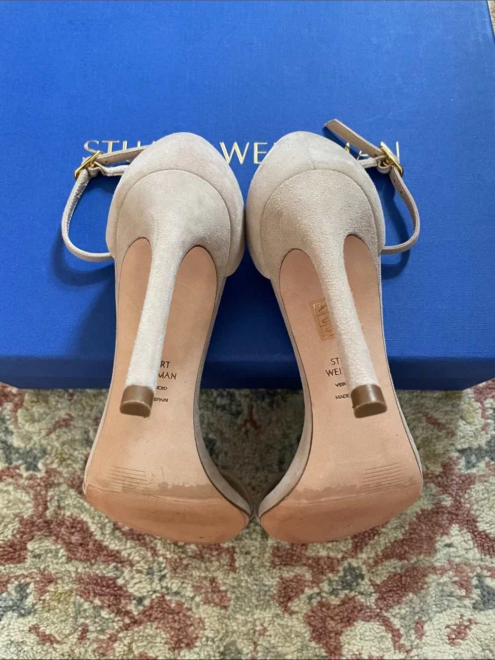 Stuart Weitzman Nudistsong Dolce Suede Heels Size 7